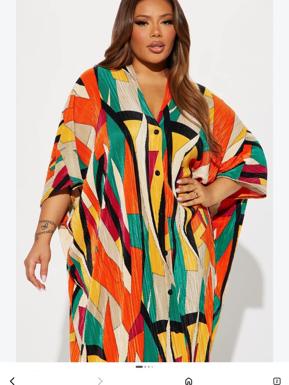 Isa Plisse Maxi Dress XS - Fashion Nova